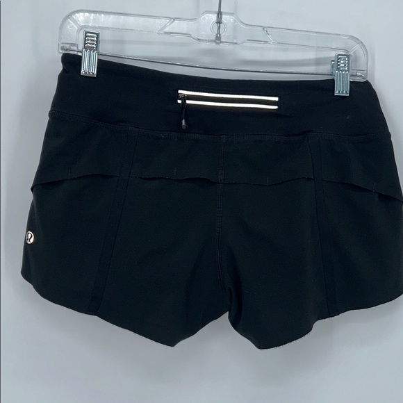 Lululemon Black Run Speed Up Layered Athletic Shorts Size 4 - Picture 3 of 6